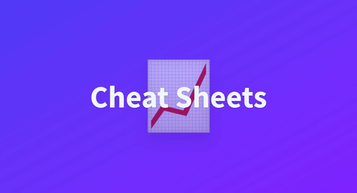 Common Cheat Sheets for Developers in one place